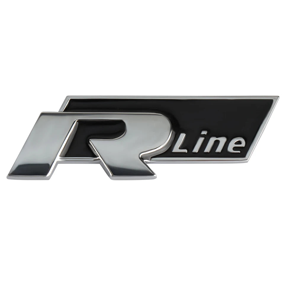 1pcs Car Front Rear Tail Trunk Bumper R R-line Emblem  Decoration Stickers For Volkswagen VW R Line Golf 6 7 Touran Touareg Polo