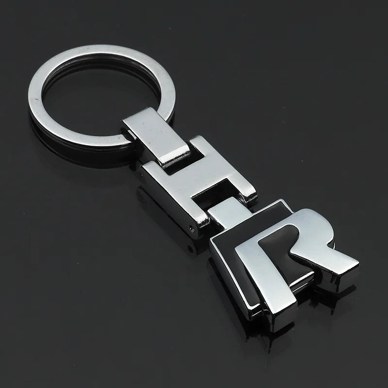 Metal Car Keychain Rline R line Logo Pendant Double sided Key Ring for Volkswagen VW Golf 7 MK7 Golf 6 MK6 Tiguan Polo CC Jetta