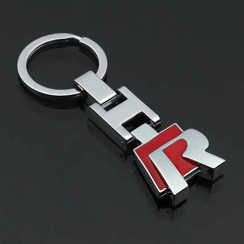 Metal Car Keychain Rline R line Logo Pendant Double sided Key Ring for Volkswagen VW Golf 7 MK7 Golf 6 MK6 Tiguan Polo CC Jetta