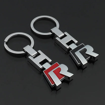 Metal Car Keychain Rline R line Logo Pendant Double sided Key Ring for Volkswagen VW Golf 7 MK7 Golf 6 MK6 Tiguan Polo CC Jetta