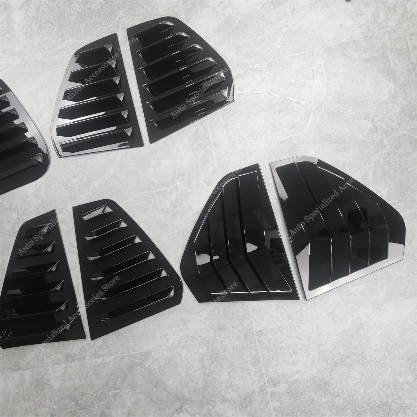 Rear Triangle Window Shade Spoiler Louvers For VW Golf MK4 MK5 MK6 MK7 MK8 TSI TDI MPI GTI GTD R 4-Door Hatchback 2001-2023