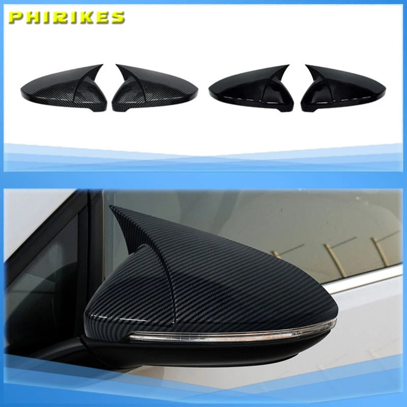 For VW Golf MK6 MK7 7.5 GTI R GTD Base 2009-2020 2Pcs Side RearView Mirror Cover Caps Mirror Tools Case Gloss Black Tuning New