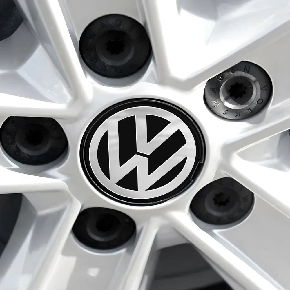 4Pcs 56/65/66mm Car Wheel Center Hub Caps Cover For Volkswagen VW R GTI Golf 5 6 7 Jetta Passat Tiguan Replacement Accessories