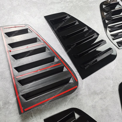 Rear Triangle Window Shade Spoiler Louvers For VW Golf MK4 MK5 MK6 MK7 MK8 TSI TDI MPI GTI GTD R 4-Door Hatchback 2001-2023