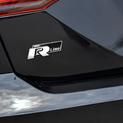 1pcs Car Front Rear Tail Trunk Bumper R R-line Emblem  Decoration Stickers For Volkswagen VW R Line Golf 6 7 Touran Touareg Polo