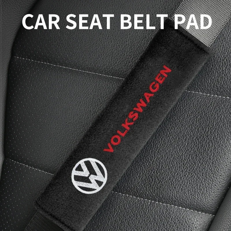 2pcs Car Safety Belt Covers Seat Belt Case Cover For Volkswagen GOLF Polo Tiguan VW GTI MK5 MK6 PASSAT Car-Styling Accessories