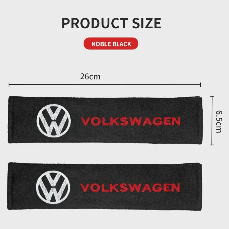 2pcs Car Safety Belt Covers Seat Belt Case Cover For Volkswagen GOLF Polo Tiguan VW GTI MK5 MK6 PASSAT Car-Styling Accessories